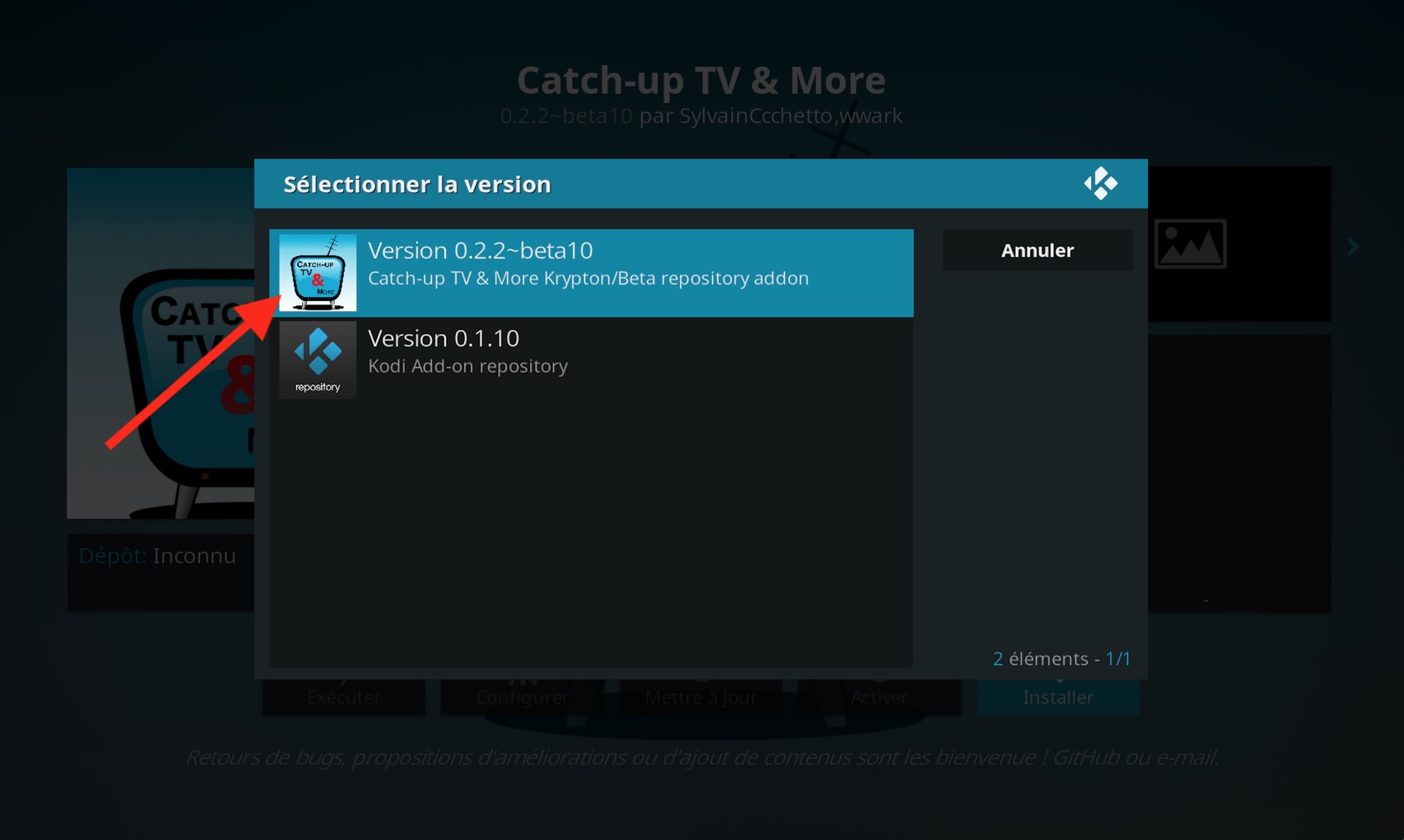 kodi extension fr